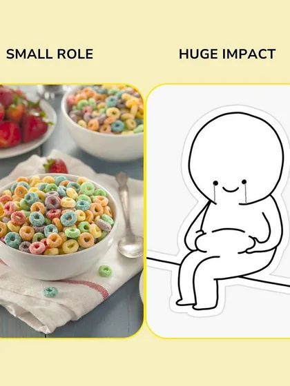 Sugary cereals might seem like a quick breakfast, but they can have a huge impact on your blood sugar and overall calorie intake. It's a small choice that matters.