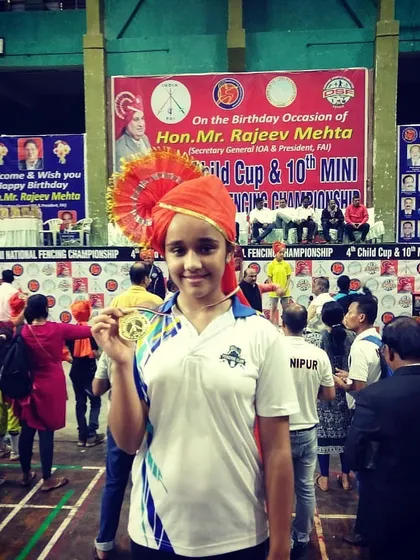 This is what pure determination looks like. We celebrate Charvi's individual Gold Medal at the Mini National Championship, a first for our club and proof that sweat, discipline, and guts create champions.