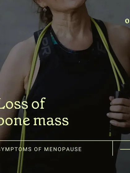 A visual about the loss of bone mass during menopause and the importance of nutrition.