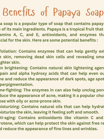 More details on why papaya is such a wonderful ingredient for skin. This is the kind of knowledge I share in my workshops, so you know exactly what you're putting on your skin and why.