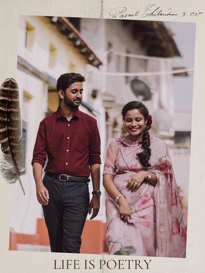 A duplicate of ID 22, this artistic edit gives a poetic, vintage feel to a pre-wedding photo.