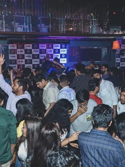 A wide view of the packed house at Open Tap in Sector 29. My job is to make sure no one is standing still, and this crowd definitely got the memo.