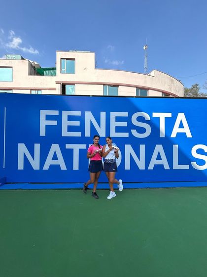 A proud moment at the Fenesta Nationals in Delhi. Our doubles team stands victorious, a result of their exceptional teamwork and the rigorous training they undergo at our academy.