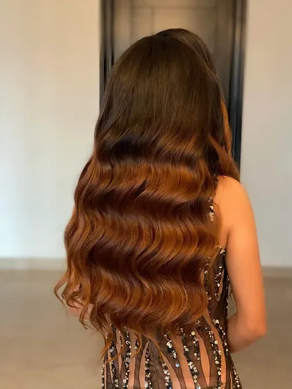 Hollywood waves taught in my masterclass. This back view shows the beautiful, uniform pattern of the waves.