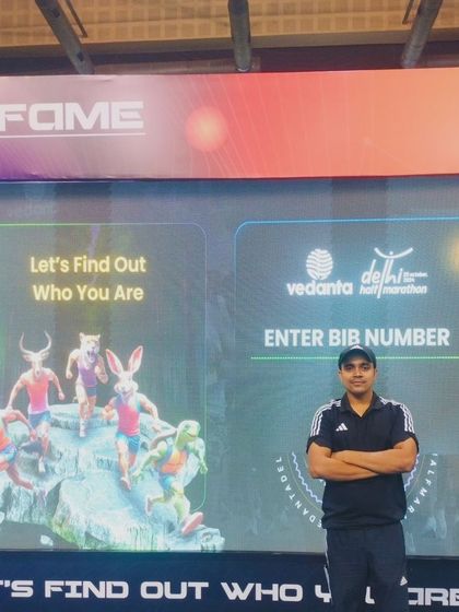 Another photo from the marathon event. Competing in these events keeps me sharp and connected to the running community.