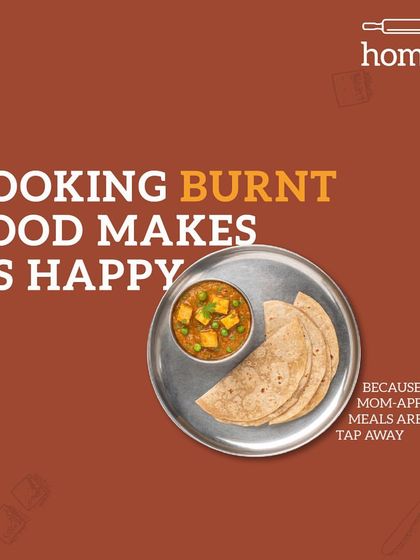 Even if your own cooking experiments end in burnt food, there's a reason to be happy. It's the perfect excuse to order a perfectly cooked, mom-approved meal from me instead.