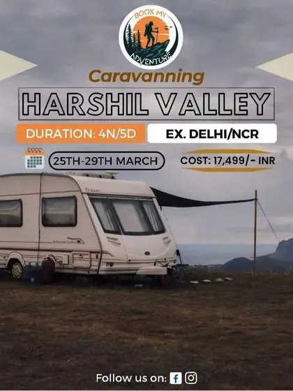 We also offer trips to offbeat destinations like the pristine Harshil Valley, a 4-night, 5-day caravanning adventure from Delhi.