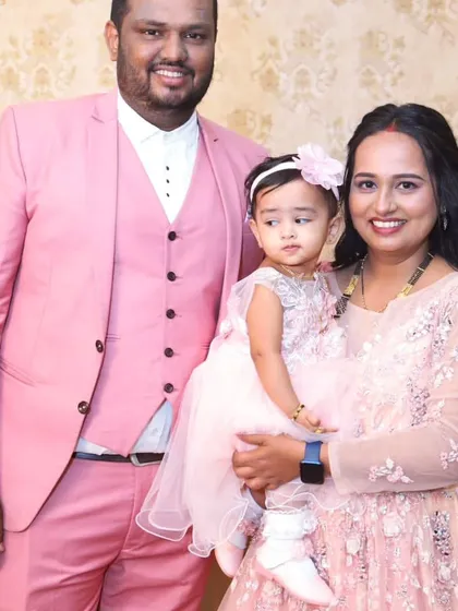 Another sweet moment from the birthday celebration. We have outfits for the entire family for any special occasion.