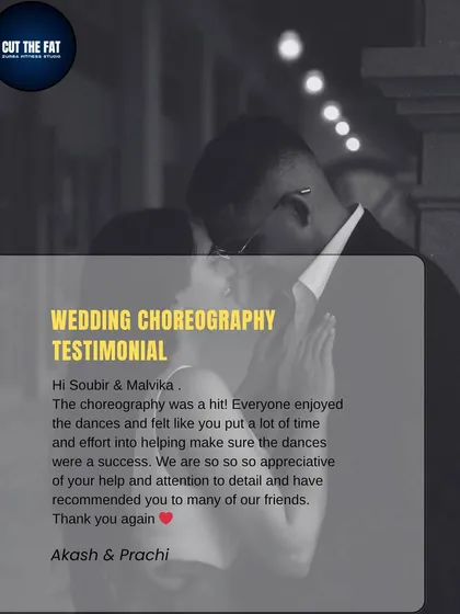 Nothing makes me happier than hearing from a happy couple. This testimonial from Akash and Prachi highlights the detailed effort my team and I put into making every wedding choreography a huge success.