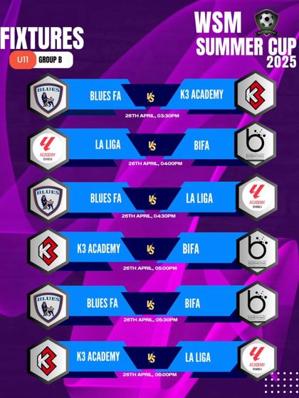 Upcoming Tournaments & Fixtures photo 7