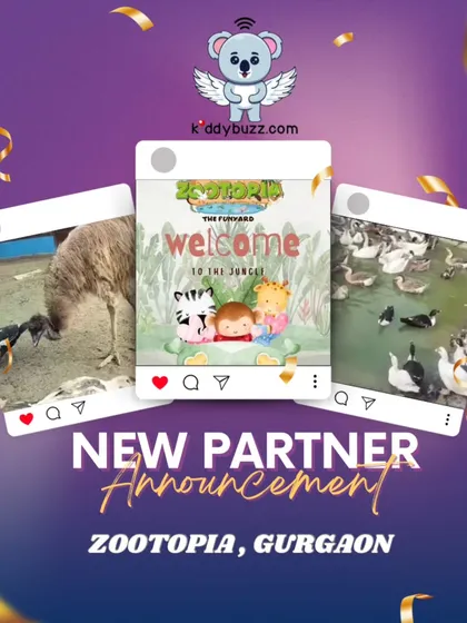 Welcome to the jungle with our new partner, Zootopia in Gurgaon! Let your little explorers enjoy a fun-filled day with animals and get 15% off when you book tickets through Kiddybuzz.