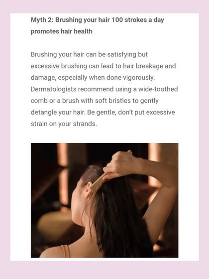 A visual from my Brides Today feature, reinforcing the advice to be gentle when brushing hair to prevent damage and breakage.