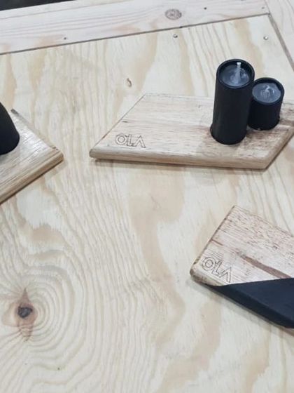 We love a challenge, and turning factory waste into thoughtful corporate gifts for Ola was a fantastic project that combined design, woodworking, and metalworking.