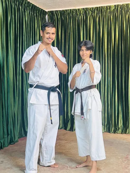 With another strong brown belt student. These camps are where we refine the skills needed for the black belt exam.