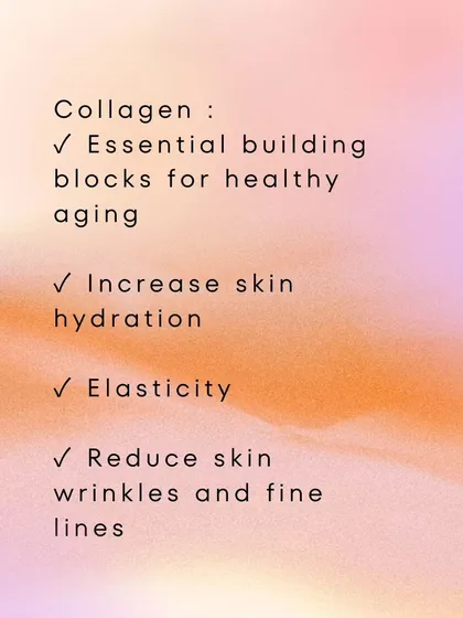 Collagen is an essential building block for healthy skin. It is responsible for skin hydration, elasticity, and minimizing the appearance of fine lines and wrinkles.
