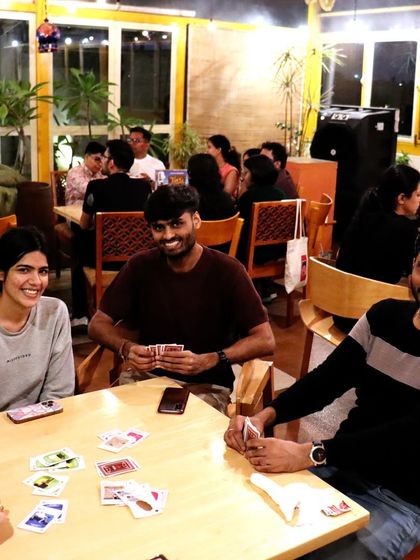 A card game in full swing during one of our Saturday meetups. The lively atmosphere and good company are what make these events special.