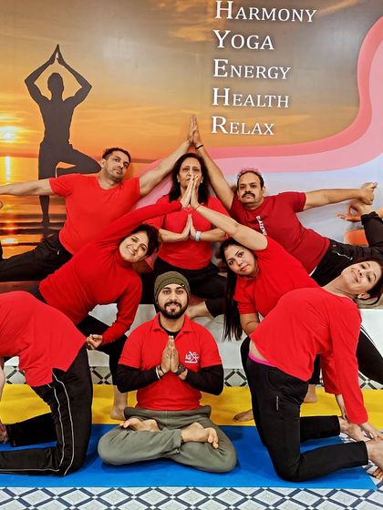 A moment of harmony and balance with my students. Group Acro Yoga formations like this one are a testament to our collective focus, strength, and teamwork.