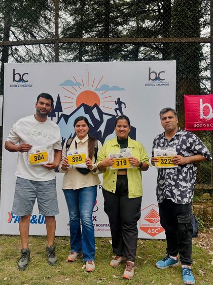 More of my athletes at the Indrahar Summit Run, proudly displaying their race numbers.