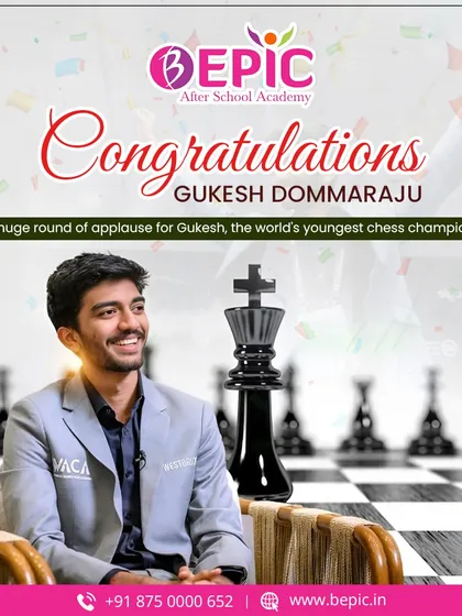 Celebrating the success of chess champions like Gukesh Dommaraju inspires my students. I provide expert coaching to help your child's own chess journey take flight.