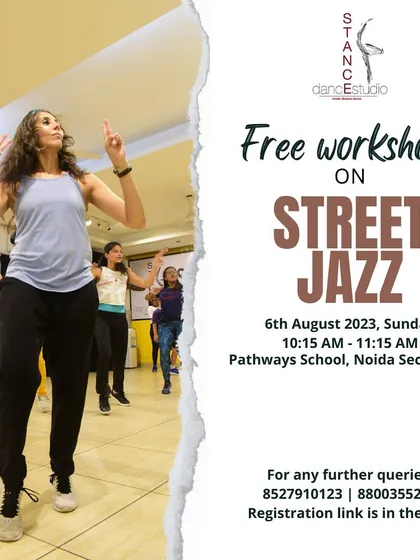 Announcing a free workshop on Street Jazz in Noida. This is a perfect chance for all jazz enthusiasts to come groove and learn with us.
