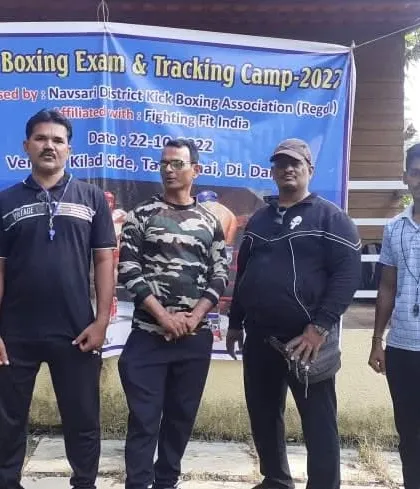With my team at a Kickboxing Exam and Tracking Camp for our Navsari branch. We take our students' progress seriously.