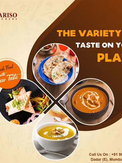 We bring a variety of tastes to your plate. This collage showcases our range, from soups and wraps to classic Indian curries, all made fresh.