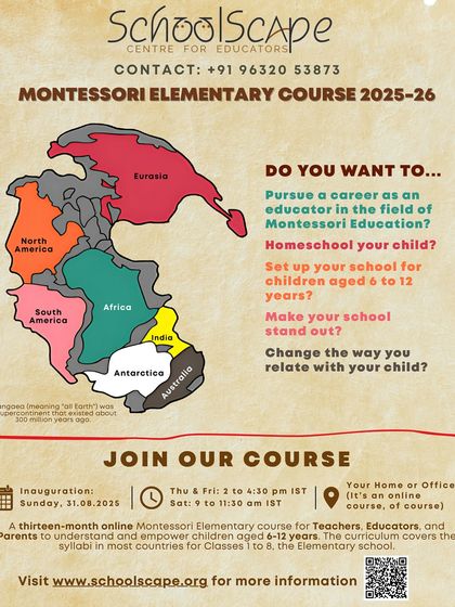A detailed look at our thirteen-month online Montessori Elementary course, designed for teachers, educators, and parents to empower children aged 6-12 years.