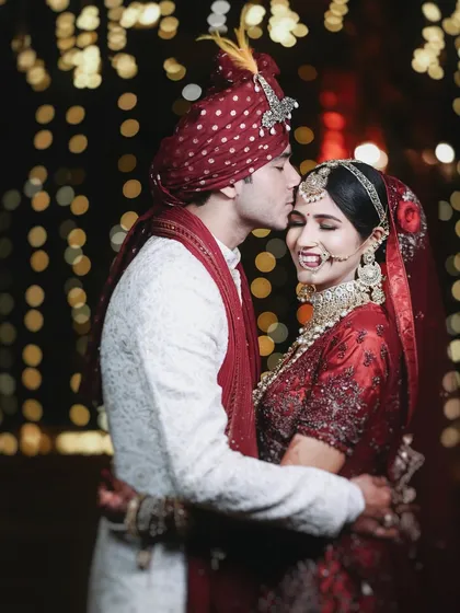 It's these quiet, in-between moments that tell the real story. I love capturing the genuine smiles and gentle touches between a couple, set against a beautifully lit background that makes the memory feel magical.