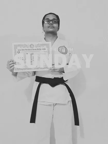 A huge congratulations to my dedicated student for achieving her Black Belt. This is a testament to years of discipline, practice, and determination. I am a very proud instructor today! 🖤🥋