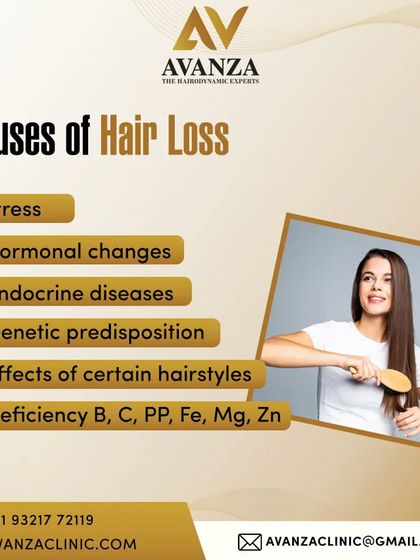 This list details the most common causes of hair loss we see in our clinic. From stress and hormonal changes to nutritional deficiencies, our initial consultation is designed to pinpoint the specific trigger affecting your hair.