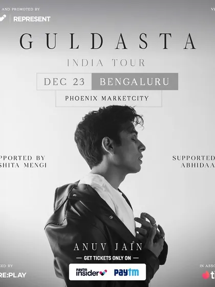 Sharing the stage with my favorite artists is an honor. This poster from the Anuv Jain 'Guldasta' India tour was a pinch-me moment.