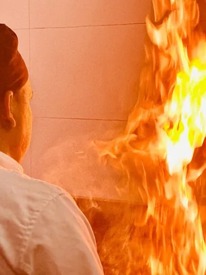 A chef in the heat of the kitchen. International Chef's Day is a moment to feel proud and congratulate everyone who battles the highs and lows of being a chef.