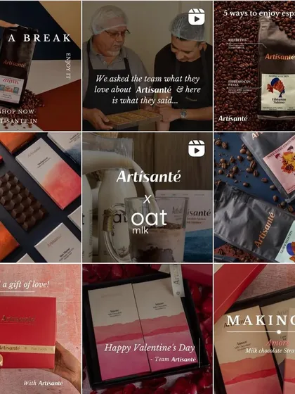 This grid showcases our work for a premium chocolate and coffee brand. The feed balances product close ups, lifestyle shots, and video content to tell a story of quality ingredients and artisanal craftsmanship.