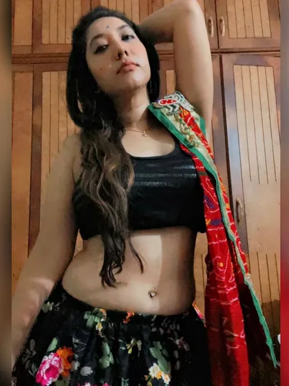 Another look at my outfit for the VNS Global Stone Dandiya night, blending modern style with traditional Indian flair.