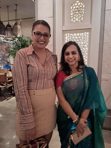With a friend at the Loya event. My styling services can help you feel confident and appropriate for any event.