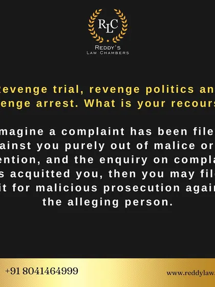 If you have been acquitted after facing a complaint filed purely out of malice, you may have recourse. You can file a suit for malicious prosecution against the person who wrongly accused you.