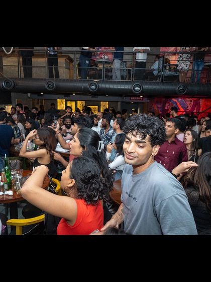 People dancing and having a great time. The dance floor is just as important as the karaoke stage at my events.