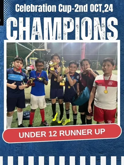 Our Under-12 runner-up team, who fought hard and showed incredible sportsmanship throughout the Celebration Cup.