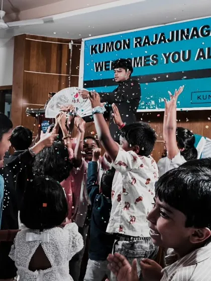 The pure joy of magic. This was the grand finale at a show for Kumon, and the kids' excitement was amazing. My family-friendly entertainment is designed to be interactive and fun for everyone, making company family days a huge success.