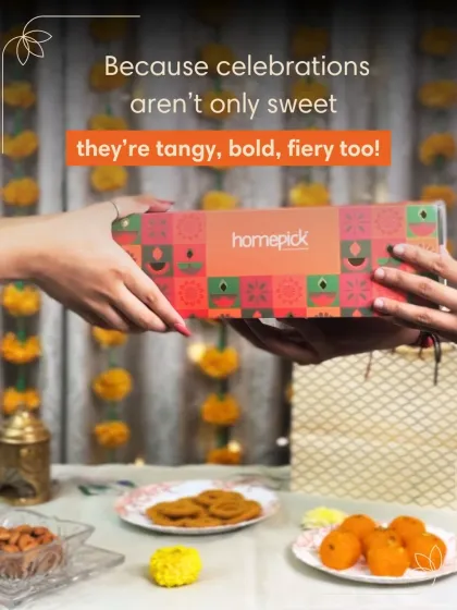 Because celebrations aren't only sweet. They're tangy, bold, and fiery too. Our gift boxes reflect the full spectrum of festive flavours.