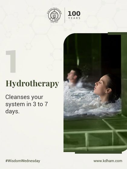 Hydrotherapy, or water therapy, is a key naturopathic treatment we offer. It uses water at varying temperatures to cleanse the system, improve circulation, and promote detoxification over a period of 3 to 7 days.