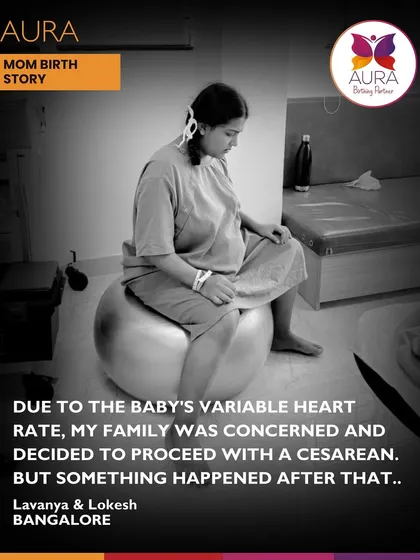 This is a powerful moment from Lavanya's birth story. Faced with concerns about the baby's heart rate and the possibility of a cesarean, she found the strength to keep moving and trusting the process.