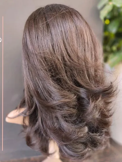 This gorgeous mocha brown wig is on its way to a happy client in Pune. We can ship our custom creations all over.