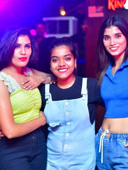 A group of friends enjoying the casual and fun atmosphere at Drava.