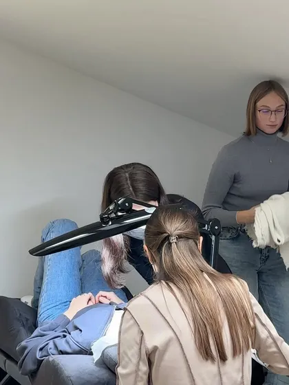 A group of students learning together during a hands-on session. We foster a collaborative and supportive atmosphere in all our training courses.