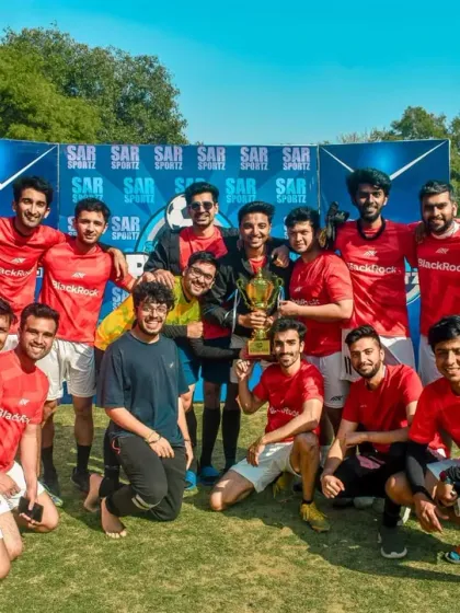 Victory for the whole team. My corporate leagues are a great way to build camaraderie and celebrate success outside the office.