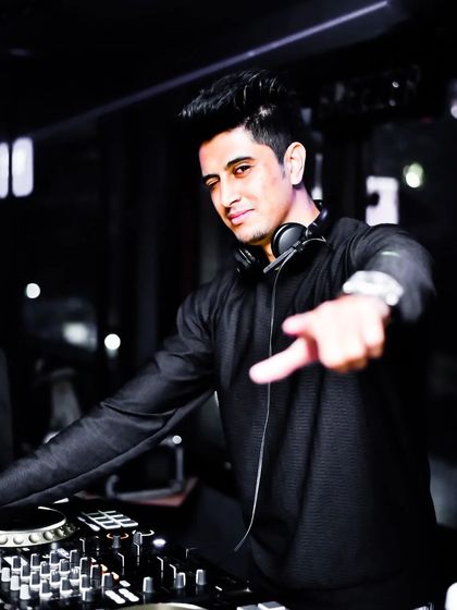 A close-up shot during a set. It's all about the passion for music and performance.