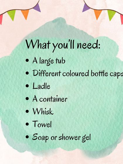 These infographics show the variations, materials, and instructions for the "Bubble Soup" activity, a fun way to develop pincer grip and problem-solving skills.