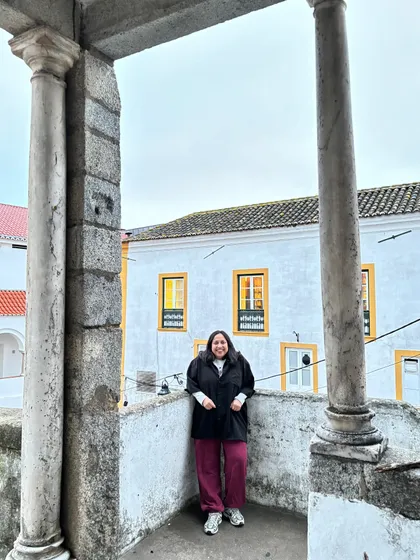 Posing in the beautiful, ancient town of Évora before my show. I love exploring new cities and soaking in their history and culture before I play.
