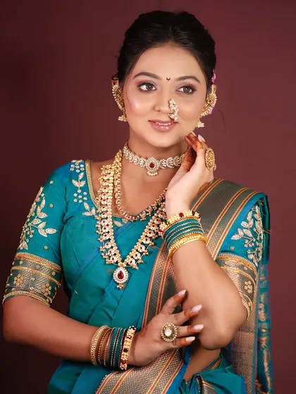 A final portrait from this series, showing a confident and beautiful bride ready for her big day.